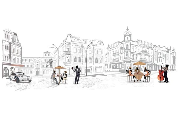 eski şehrin sokak kez dizi. 