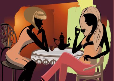 içme kahve Cafe içinde insanlar seri