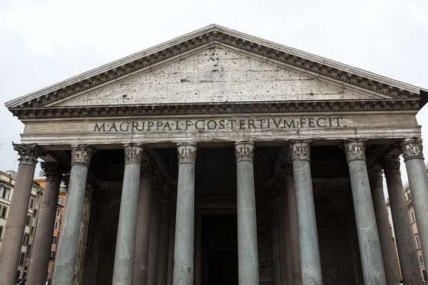 Facade of the Pantheon , temple for all Roman Gods  Rome — Stock Photo, Image