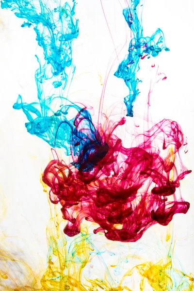 Akryl färger och bläck i vatten. abstrakt bakgrund. — Stockfoto
