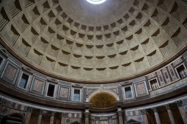 Panteon Roma, İtalya. Pantheon Tanrıların Antik Roma'nın bir tapınak olarak inşa edilmiş ve İmparator Hadrian tarafından yaklaşık 126 reklam yeniden.