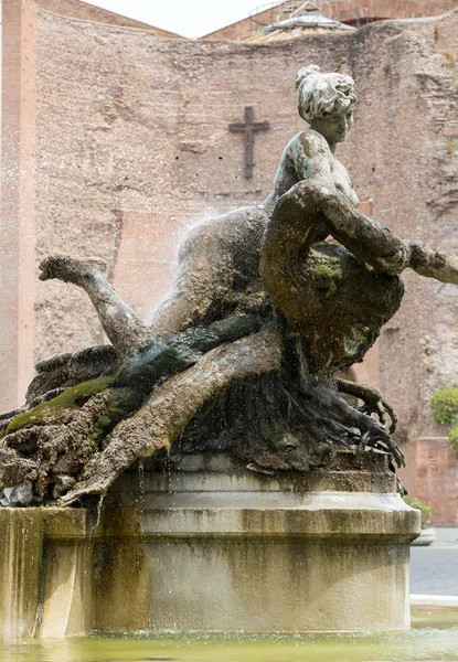 Fontänen Najaderna på Piazza della Repubblica i Rom. Italien — Stockfoto
