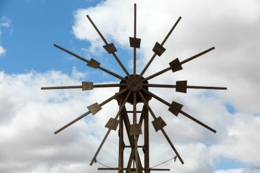Valles de Ortega tarihi ahşap Rüzgar fabrikasında İspanyolca üzerinde on iki kanatlı ada Fuerteventura