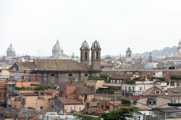 Le panorama des quartiers historiques de Rome depuis la terrasse Pincio — Photo