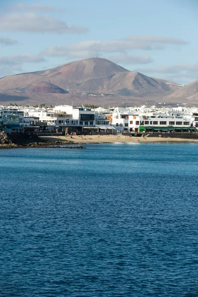 란 잘 롯에서 플 라 야 블랑 카입니다. 카나리아 섬입니다. 스페인 — 스톡 사진