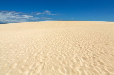 İspanya 'nın Kanarya Adaları' ndaki Corralejo kumulları Fuerteventura Çölü