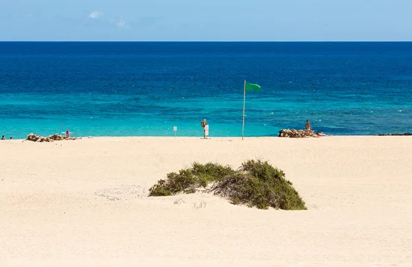 Praia do Corralejo em Fuerteventura, Ilhas Canárias — Fotografia de Stock