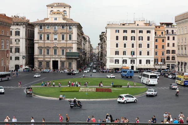 Piazza Venezia, uitzicht vanaf de Vittorio Emanuele Ii-Monument, Rome — Stockfoto