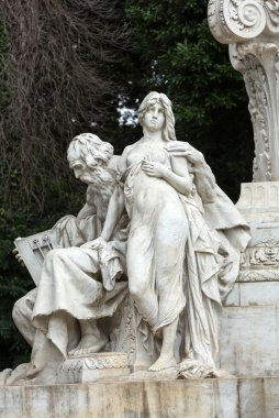 Goethe heykel, Villa Borghese, Rome, İtalya