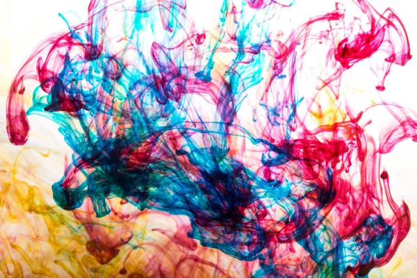 Akrilik renkler ve mürekkep su. arka plan.