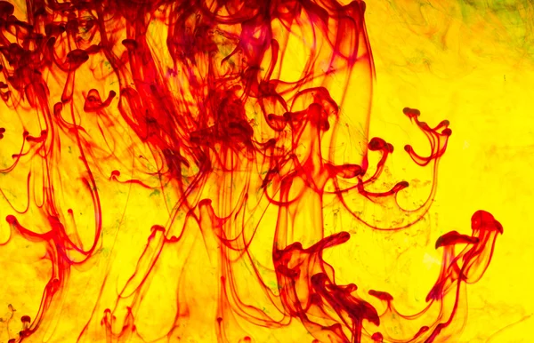 Akrilik renkler ve mürekkep su. arka plan.