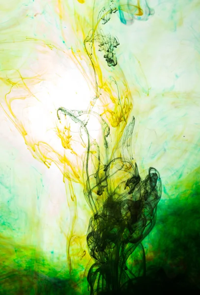 Acrylic colors and ink in water. Abstract background. — Stock Photo, Image