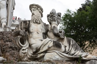  Rome, İtalya - pincio Çeşmesi adlı meşhur piazza del popolo Meydanı