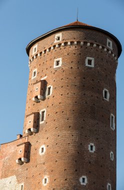 Sandomierska Tower adlı Wawel Royal Castle, Krakow, Polonya