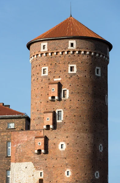 Sandomierska věž hradu Wawel v Krakow, Polsko — Stock fotografie
