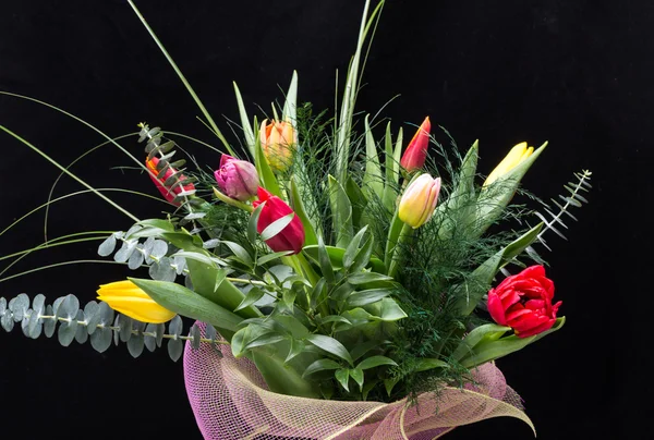 renkli taze bahar Lale çiçek buketi