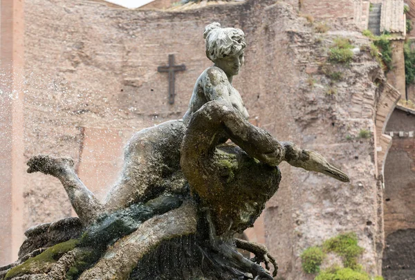 Fontänen Najaderna på Piazza della Repubblica i Rom. Italien — Stockfoto