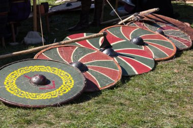 Cracow - Knight kampı geleneksel Ortaçağ Festivali sırasında