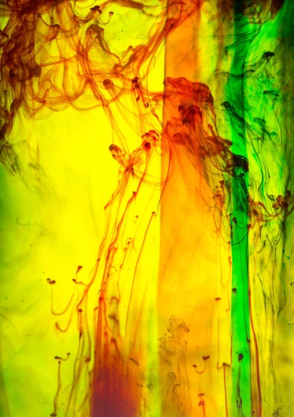 Colores acrílicos y tinta en agua. Fondo abstracto . —  Fotos de Stock