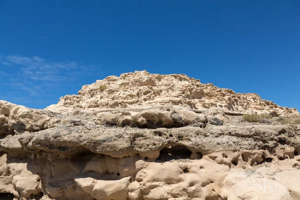 Kalkküste nahe dem Dorf Ajuy auf der Insel Fuerteventura in Spanien — Stockfoto