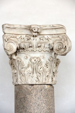 Roma, İtalya, Diocletian hamamları kalıntıları Antik Roma sütun