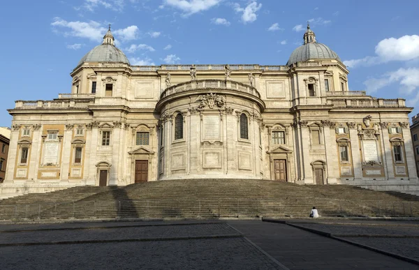 Basilica di Santa Maria Maggiore, Cappella Paolina, view from  Piazza Esquilino in Rome. Italy. — Stock Photo, Image