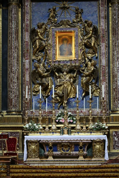 Inredningen i basilikan Santa Maria Maggiore. Borghese kapell. Rom. Italien — Stockfoto