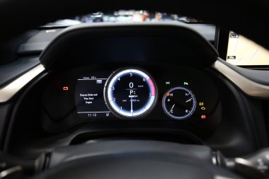  Interior Design of Lexus NX 300h displayed at 3rd edition of MOTO SHOW in Cracow Poland. Exhibitors present  most interesting aspects of the automotive industry