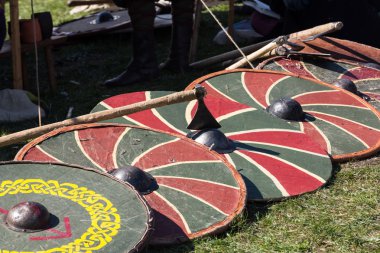 Cracow - Knight kampı geleneksel Ortaçağ Festivali sırasında