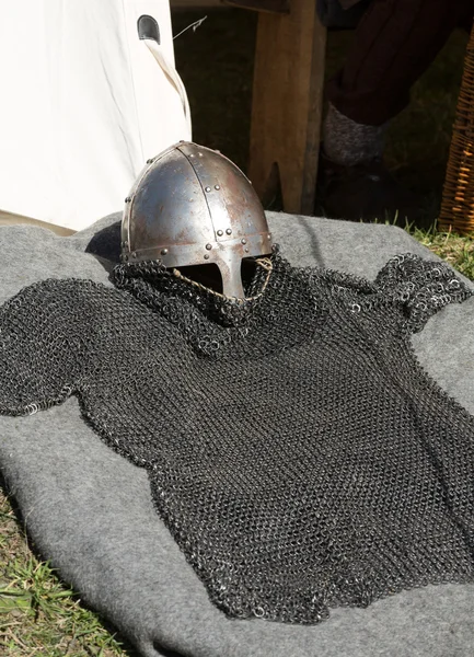 Cracovia - Campamento de caballeros durante el tradicional festival medieval — Foto de Stock