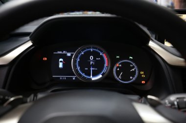 Interior Design of Lexus NX 300h displayed at 3rd edition of MOTO SHOW in Cracow Poland. Exhibitors present  most interesting aspects of the automotive industry