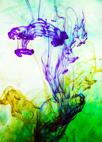 Acryl kleuren en inkt in water. abstracte achtergrond. — Stockfoto