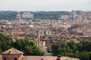 Roma Janiculum Hill, İtalya'nın görünümü