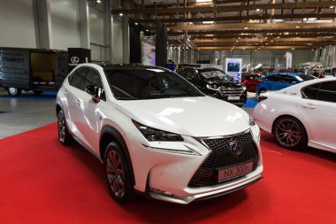 Lexus car displayed at 3rd edition of MOTO SHOW in Cracow Poland. Exhibitors present  most interesting aspects of the automotive industry