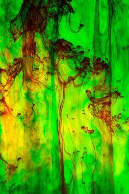 Akrilik renkler ve mürekkep su. arka plan.