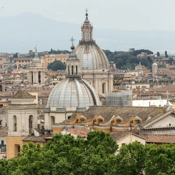 Das historische zentrum von rom vom castel sant 'angelo aus gesehen. roma, italien — Stockfoto