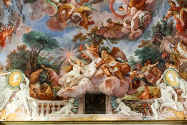  sanat resim tavan, villa borghese, Roma'nın merkezi hall