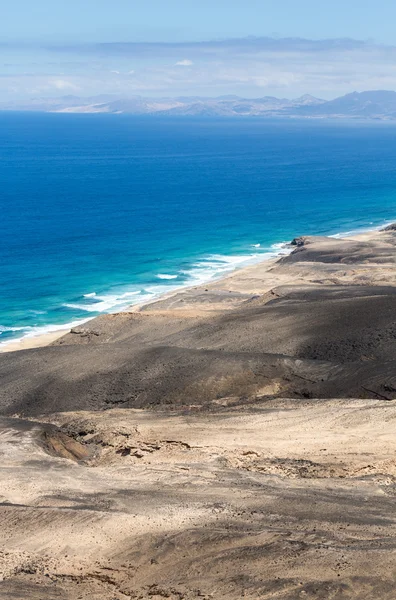 Cofete beach, view from Jandia peninsula, Fuerteventura, Canary Islands, Spain — Stock Photo, Image