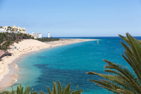 Plaży morro jable, Kanaryjskie wyspy fuerteventura, Hiszpania — Zdjęcie stockowe