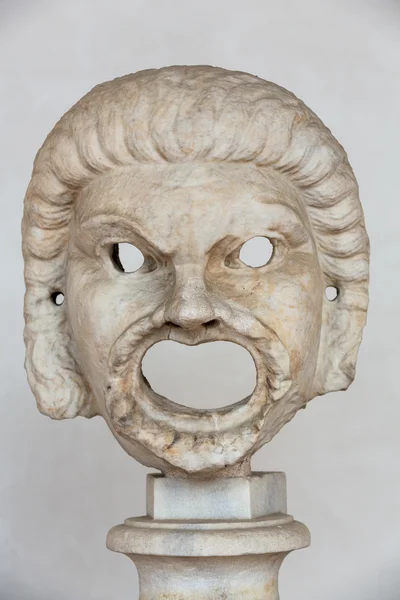 Lo scuplture a testa di marmo nelle terme di Diocleziano (Thermae Diocletiani) a Roma . — Foto Stock