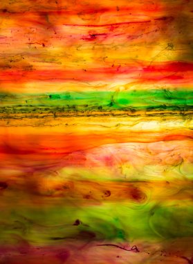 Akrilik renkler ve suda mürekkep