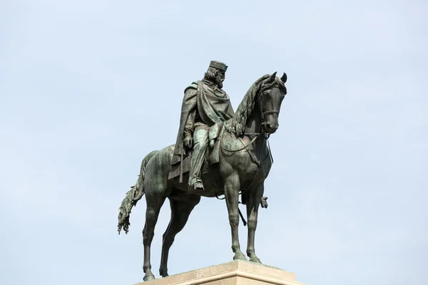 Monumento a Garibaldi em Janiculum Hill em Roma — Fotografia de Stock