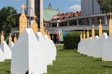  İlahi rahmet Lagiewniki kutsal, mutabakatı dilimleri. WYD katılımcılar için 50'den fazla ek confessionals itiraf etmek mümkün olacak. Cracow. Polonya