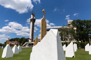  İlahi rahmet Lagiewniki kutsal, mutabakatı dilimleri. WYD katılımcılar için 50'den fazla ek confessionals itiraf etmek mümkün olacak. Cracow. Polonya