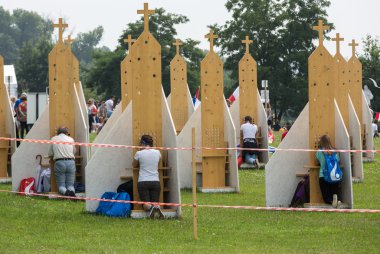  Hacılar bölge uzlaşma, İlahi rahmet Lagiewniki Kutsal içinde. WYD katılımcılar için 50'den fazla confessionals itiraf etmek mümkün olacak. Cracow Polonya