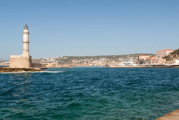 Benátský maják v chania, Řecko, ostrov Kréta — Stock fotografie