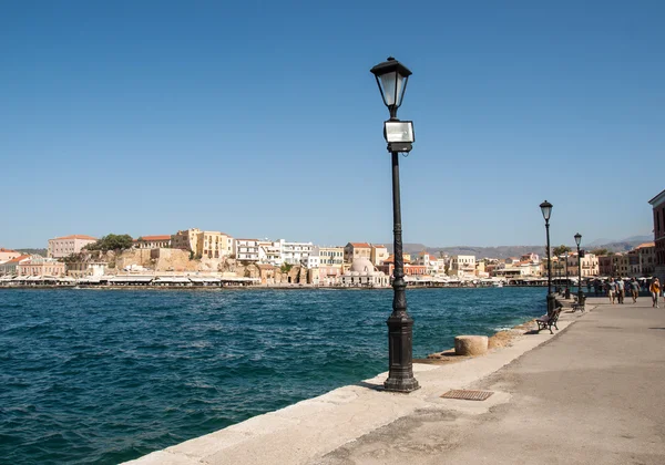 Stary wenecki port w chania. Crete, Grecja — Zdjęcie stockowe