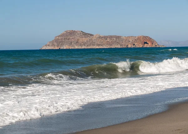 Paisaje de playa en la isla de Creta, Grecia — Foto de Stock