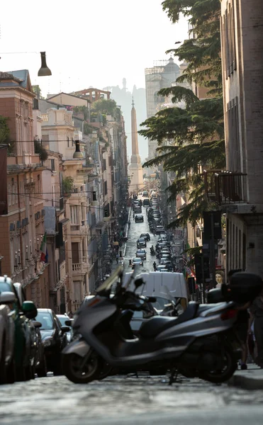 Via delle Quattro Fontane in the late afternoon.  Rome, Italy — Stock Photo, Image