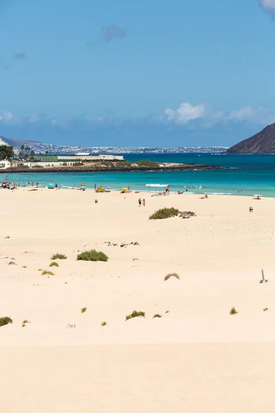 Praia do Corralejo em Fuerteventura, Ilhas Canárias. Espanha — Fotografia de Stock